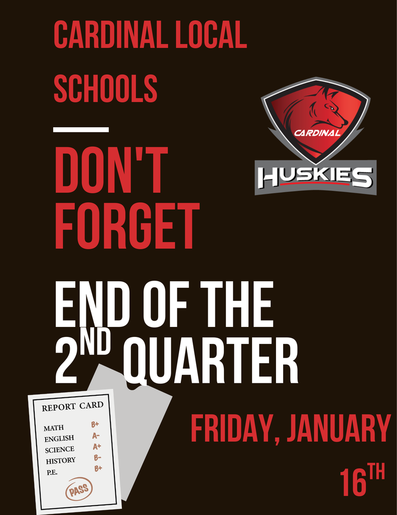 End of the 2nd Quarter - will be January 16th. 