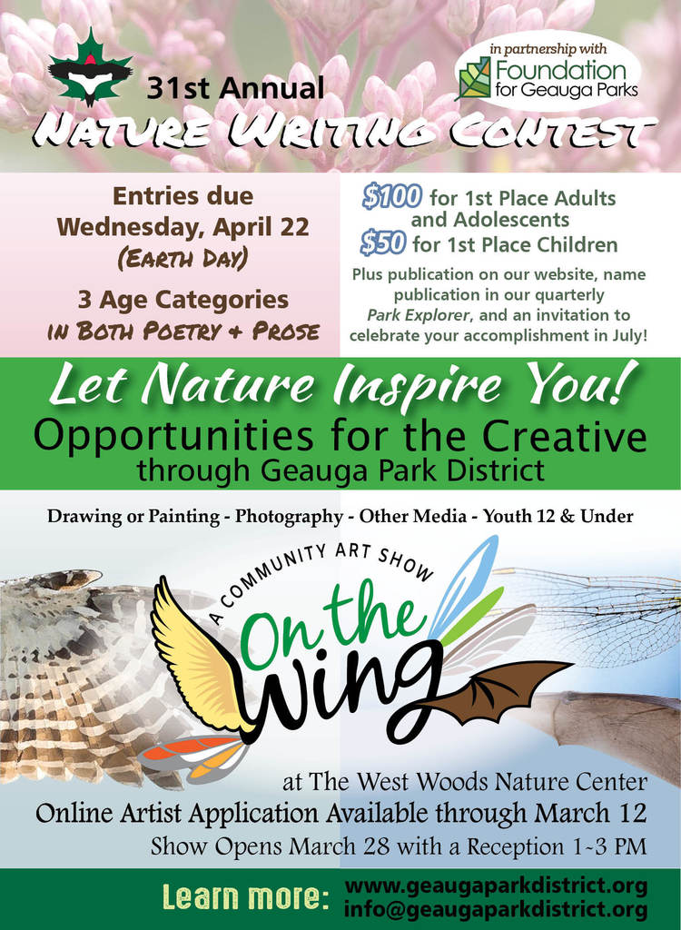 Geauga Park District Writing Contests and Opportunities