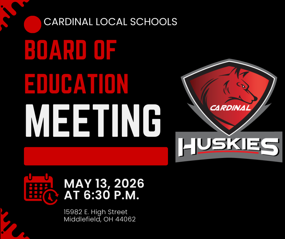 BOE Meeting on May 13th - Attend the board of education meeting on May 13th.