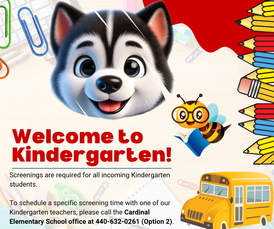 Kindergarten Screening and Signing Day - May14th & 15th. 