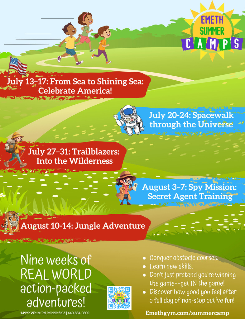 Emeth Gymnastics Summer Events coming soon!