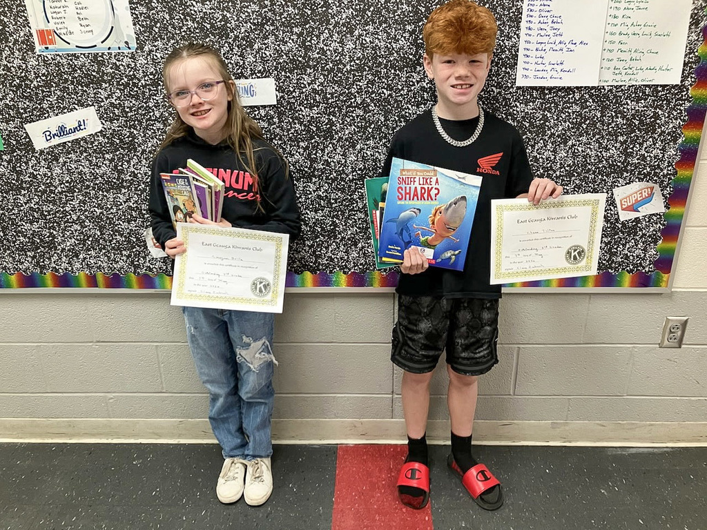 Most Outstanding 3rd Grader for the Fourth Grading period! Congratulations to Carsynn and Chase.