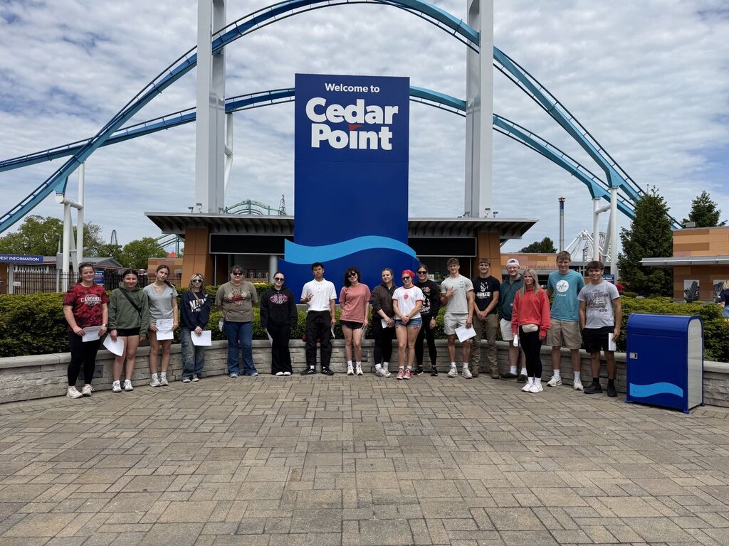 Mrs. Mazzolini's AQR and Honors Algebra 2 class took a field trip to Cedar Point to celebrate National Math & Science Day! 