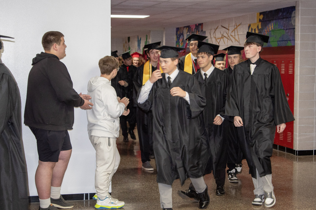 Seniors participated in the annual clap-out on Thursday, May 14th. 