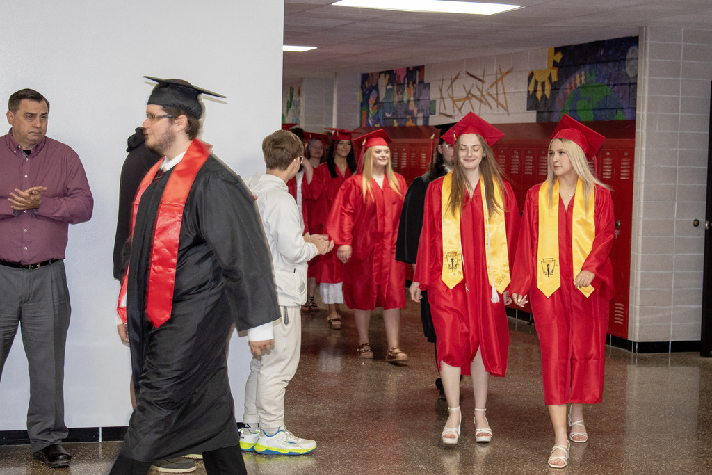 Seniors participated in the annual clap-out on Thursday, May 14th. 