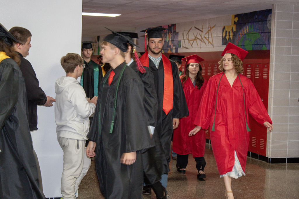 Seniors participated in the annual clap-out on Thursday, May 14th. 