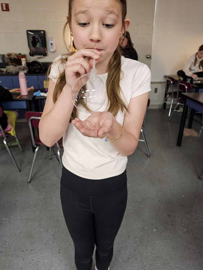 6th Grade Science fun making bubbles! 