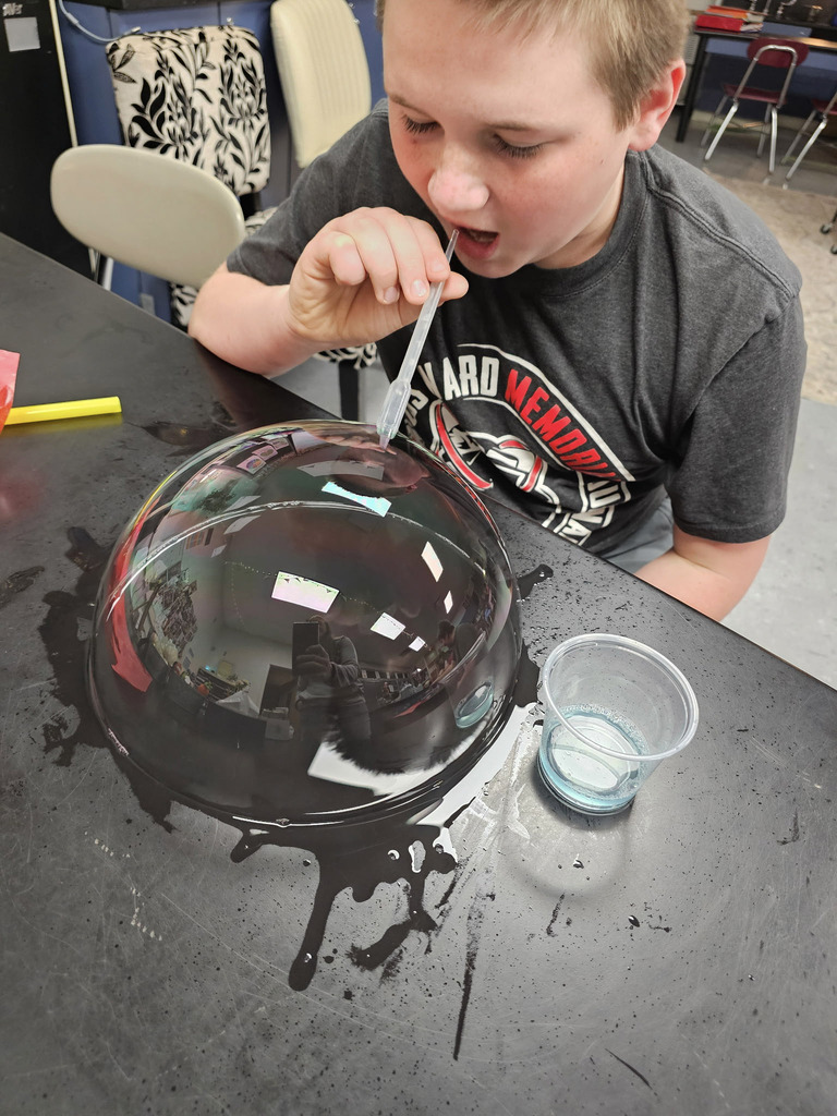 6th Grade Science fun making bubbles! 