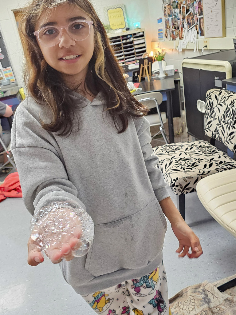 6th Grade Science fun making bubbles!