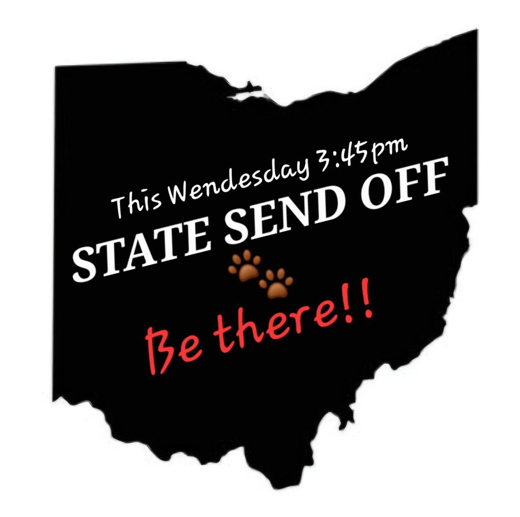 State Send-Off for our track and field athletes! Wednesday, June 3rd @ 3:45 p.m. 