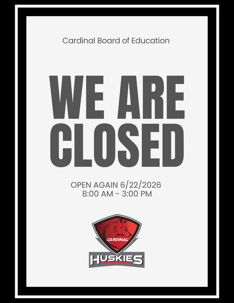 Board of Education will be closed today on June 19th, 2026. 