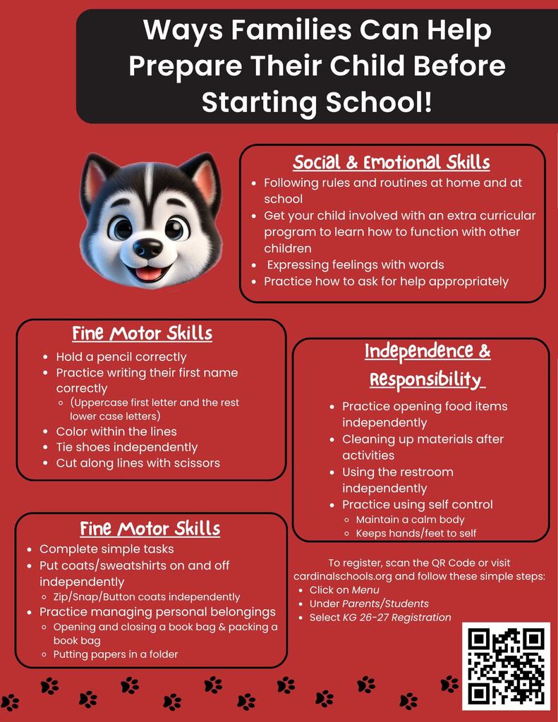 Kindergarten did you know? Fact Sheet - Welcoming the Class of 2039! 