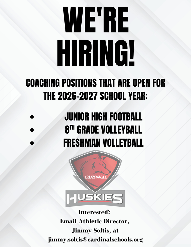 Coaching Opportunities for the 2026-2027 school year. 