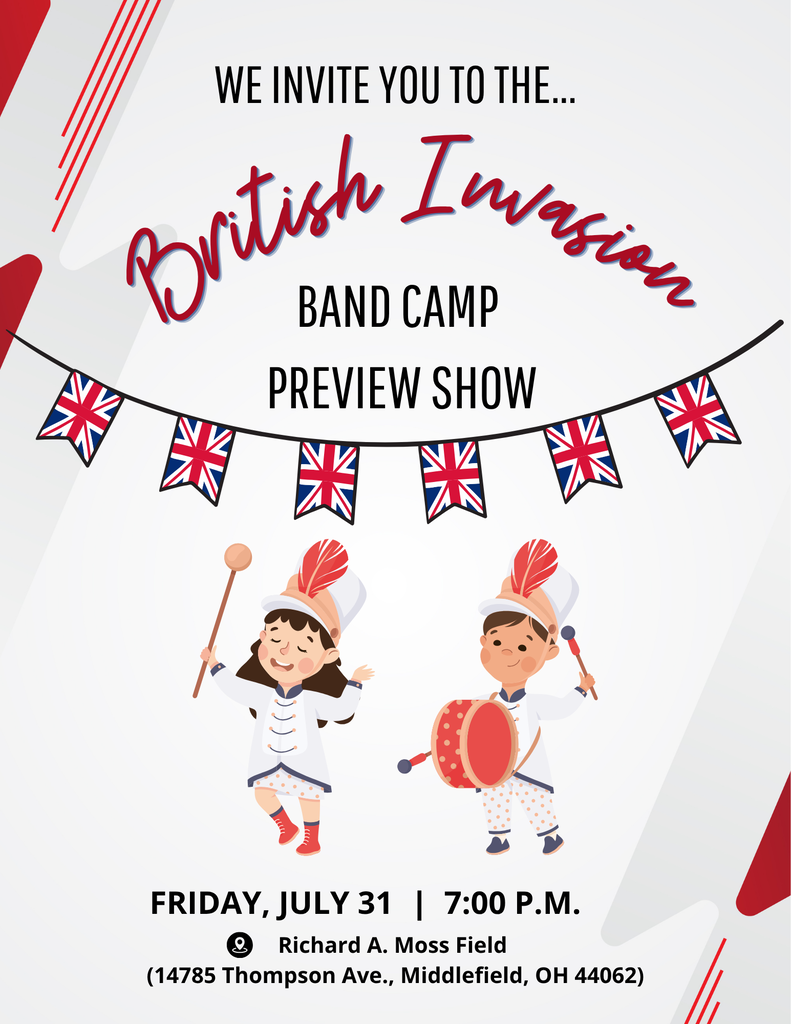 Band Camp Preview Show - Friday, July 31st at 7:00 p.m.