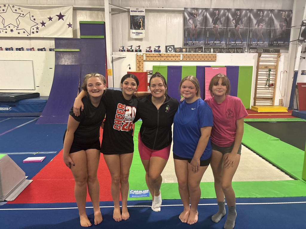 Tumbling Time at Emeth Gymnastics for the Cardinal Huskies cheerleaders.