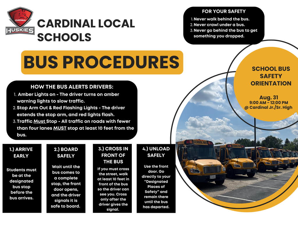 School Bus Orientation 8/31