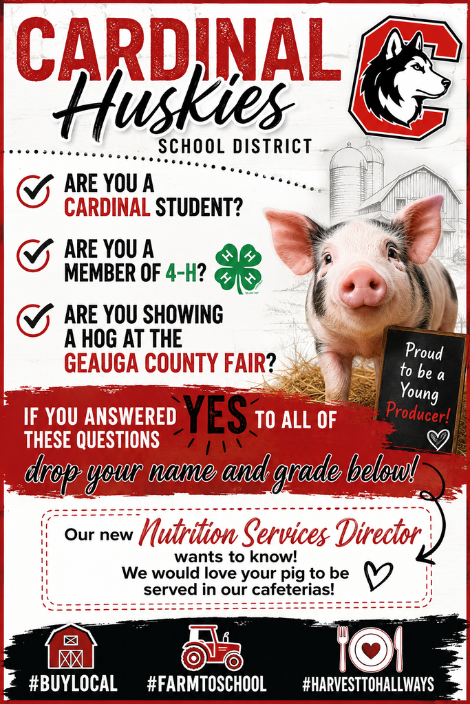 Support our 4-H students and buy their pork!