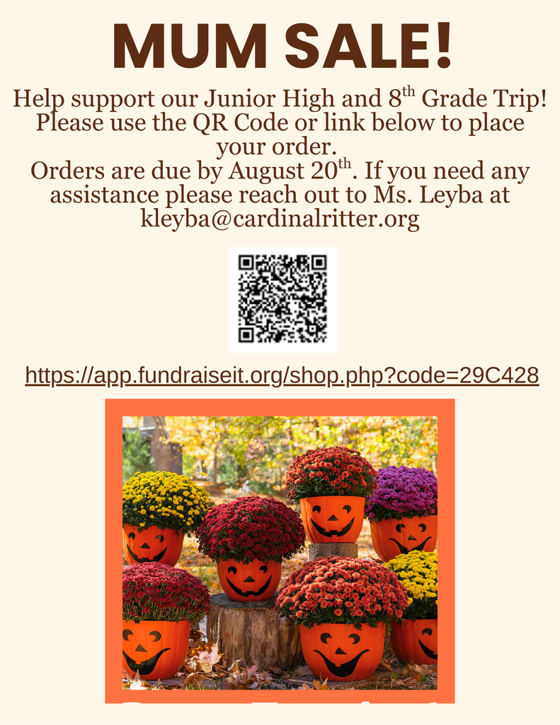 CRHS Junior High Mum Sale