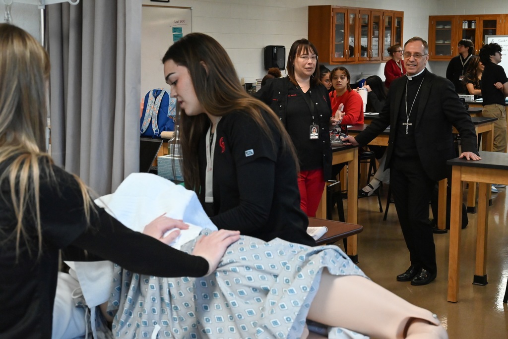 Archbishop Thompson visits CRHS