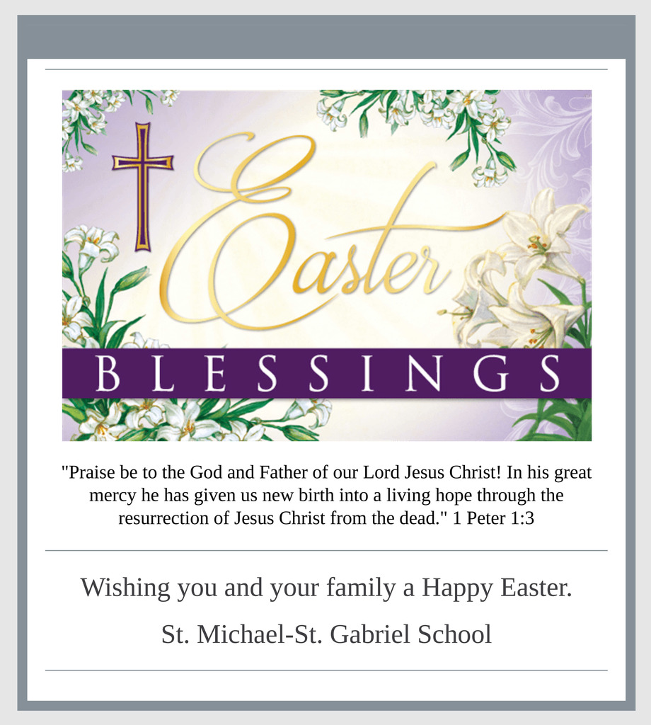 SMSG Easter Blessings