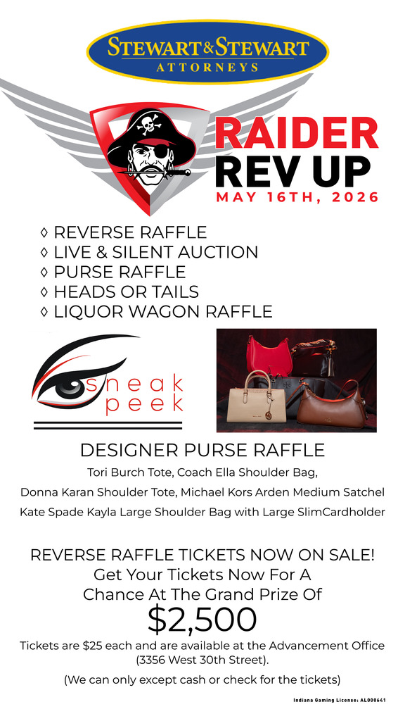 2026 CRHS Raider Rev Up Purse Raffle Sneak Peak