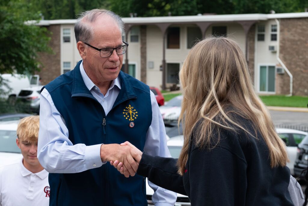 Indiana Governor Mike Braun Visits Cardinal Ritter High School
