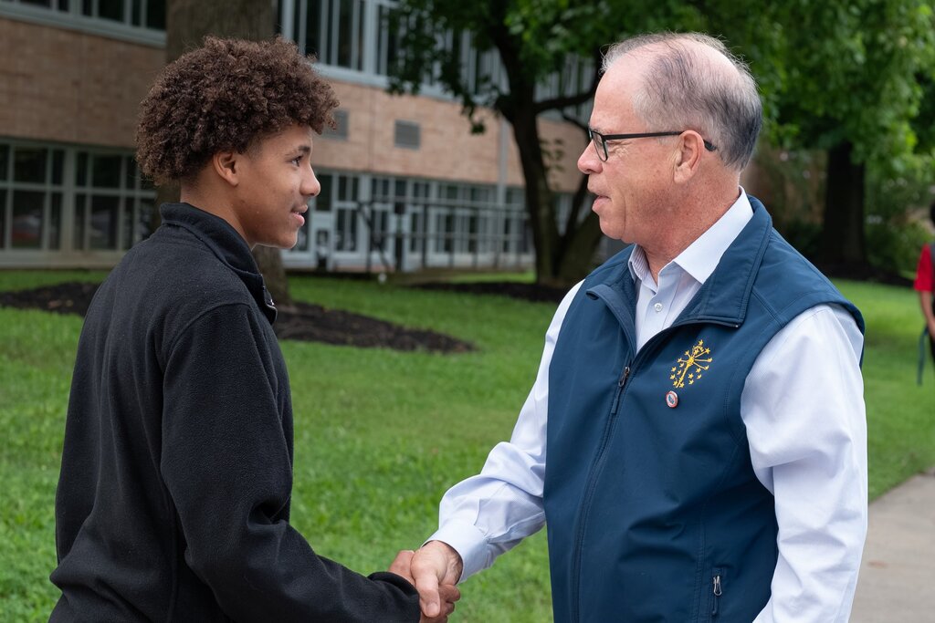 Indiana Governor Mike Braun Visits Cardinal Ritter High School
