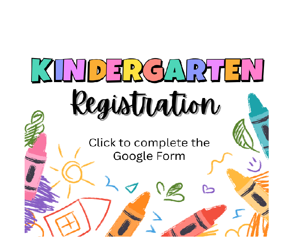 Carey kindergarten registration for the 2026/2027 school year will be held Friday, April 24. Complete the Google Form to get started - deadline to sign up is Friday, April 17.