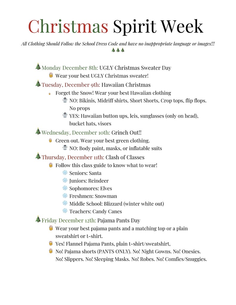 Christmas spirit week