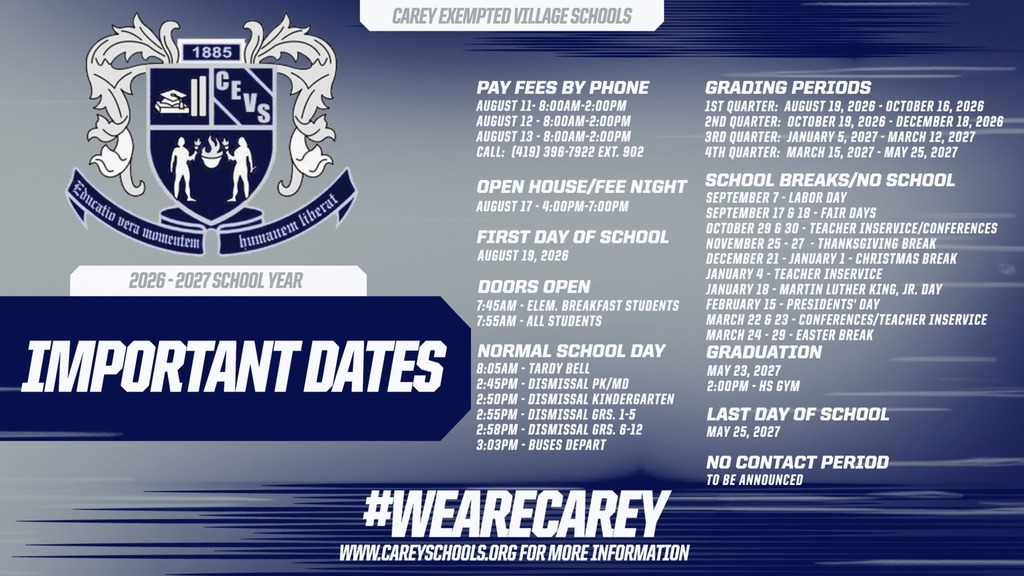 Important Dates
