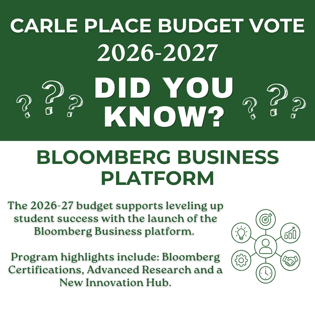 The 2026-27 budget supports leveling up student success with the launch of the Bloomberg Business platform. 