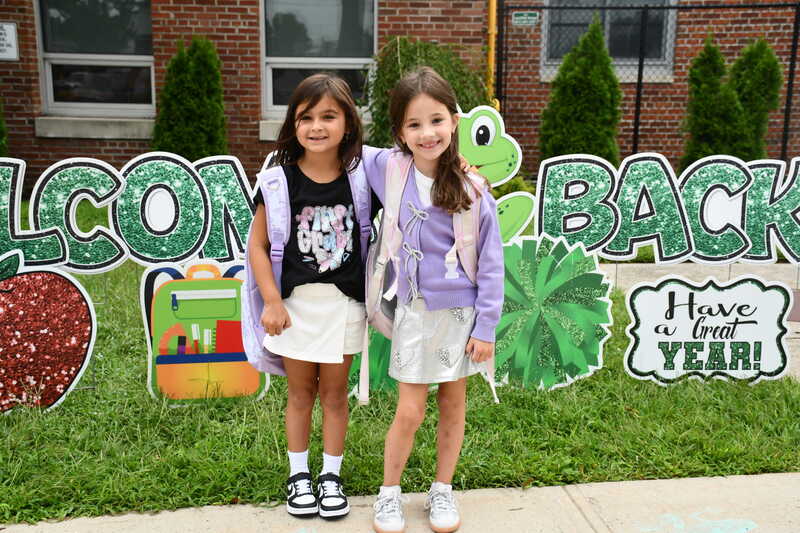Students smiling together.