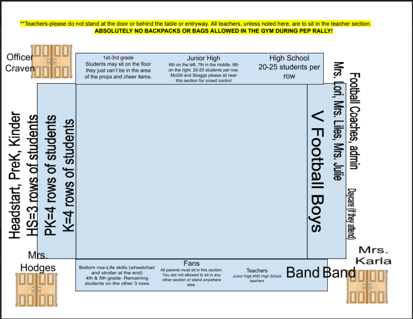 Pep Rally Seating