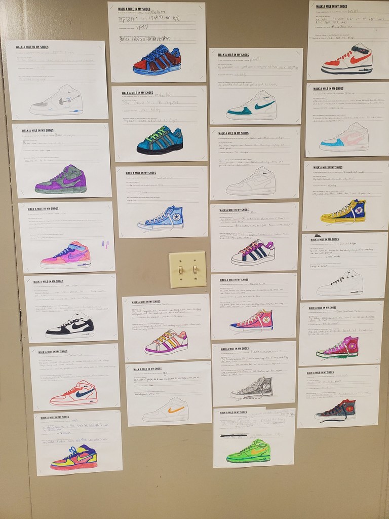 Shoes on wall