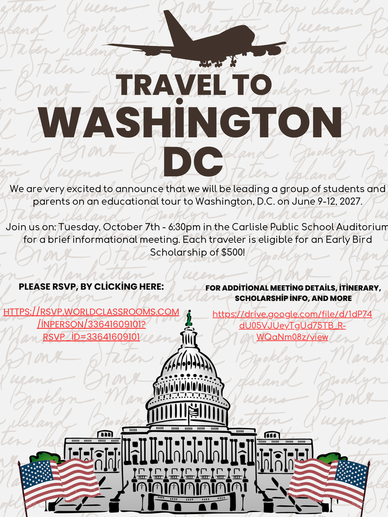 Poster for travel to Washington DC
