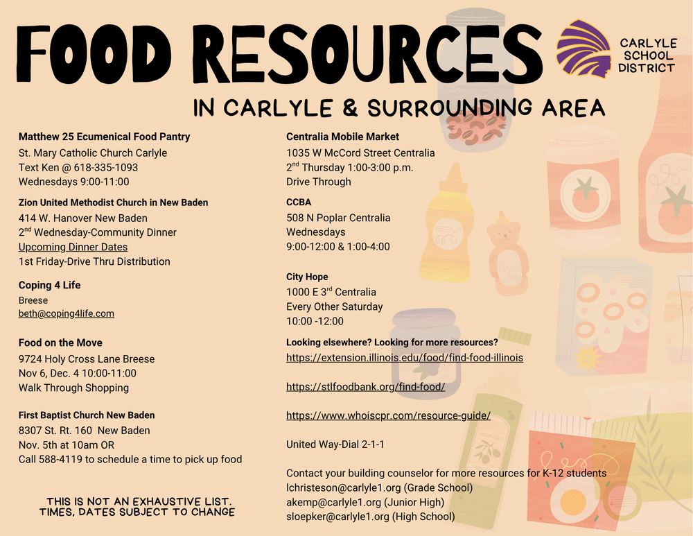 Find Food Near Carlyle