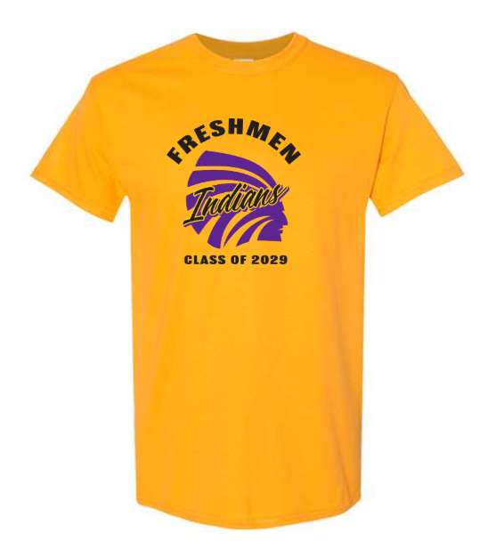 Image of the freshmen shirts for this year.