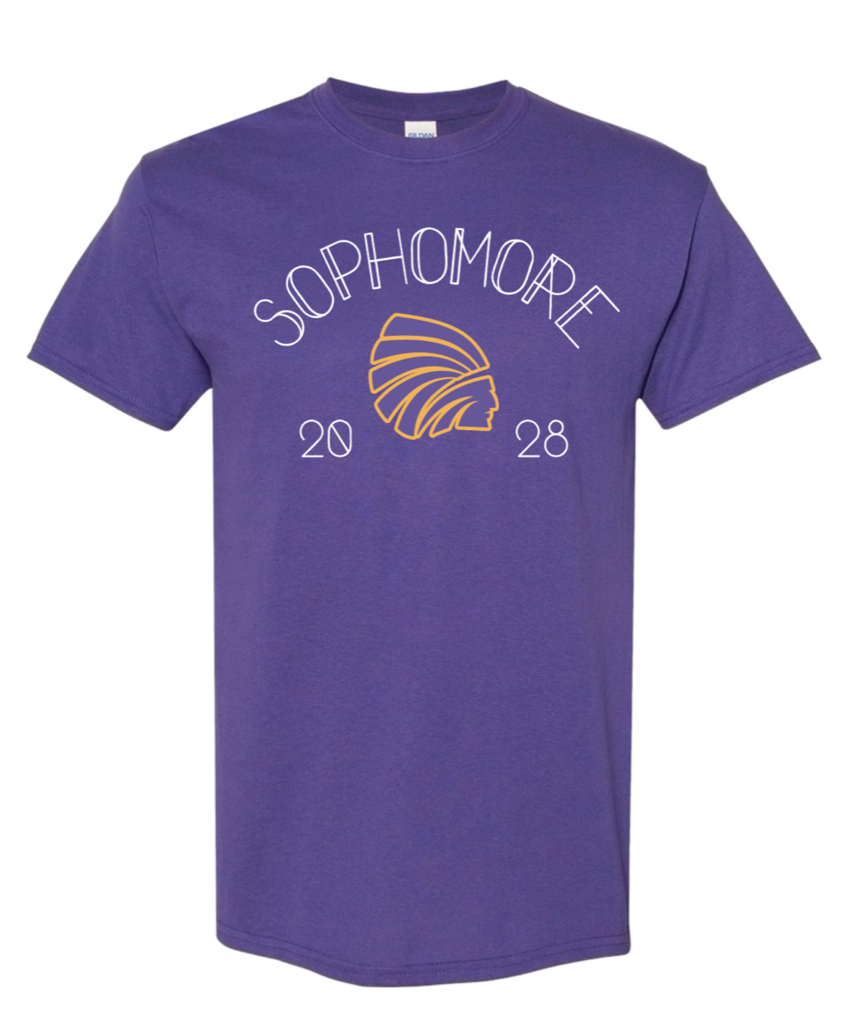 Image of the sophomore shirts for this year.
