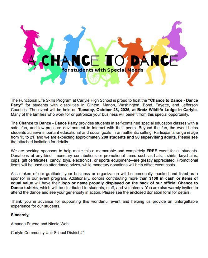 A letter seeking donations