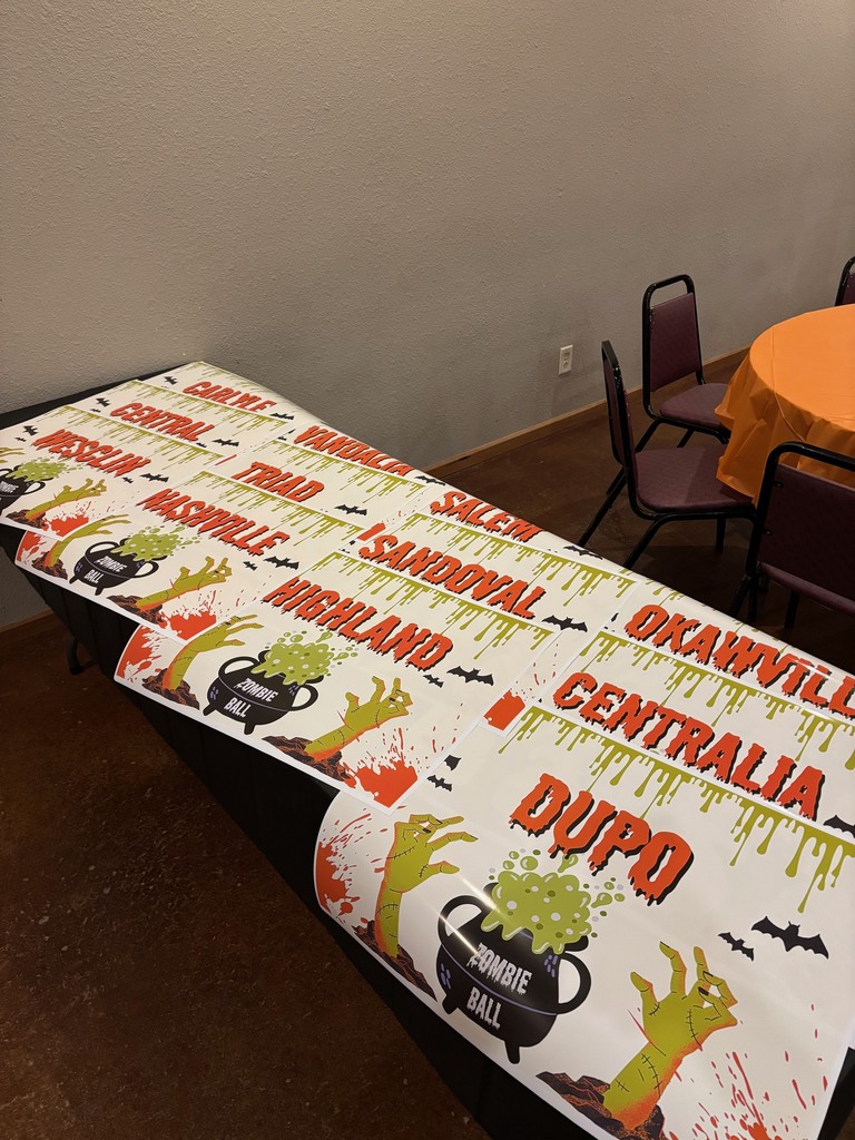 school signs from the dance