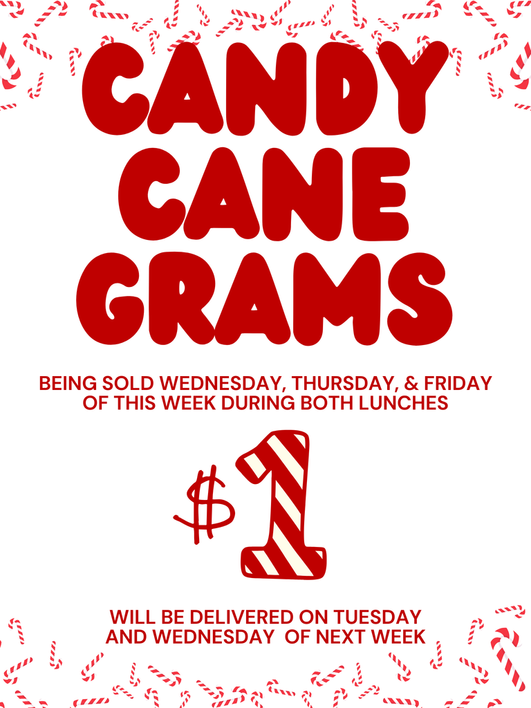 flyer for candy cane grams