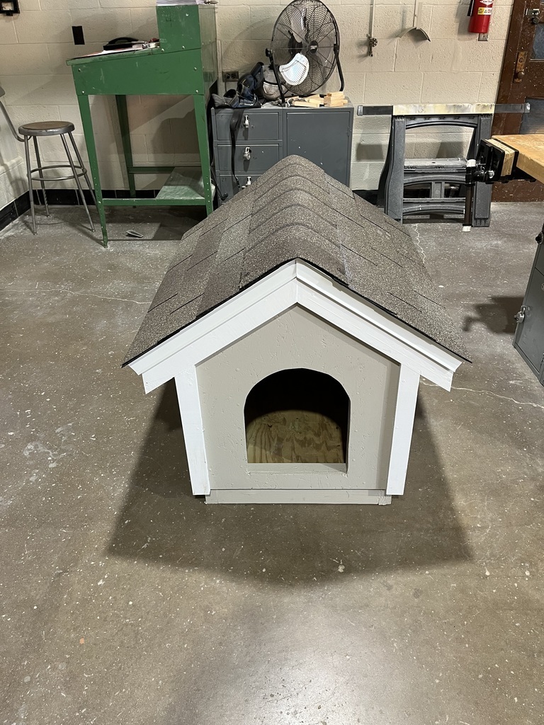 front view of the dog house