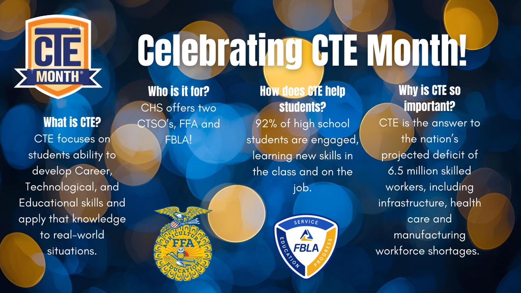 A flyer for celebrating CTE Month