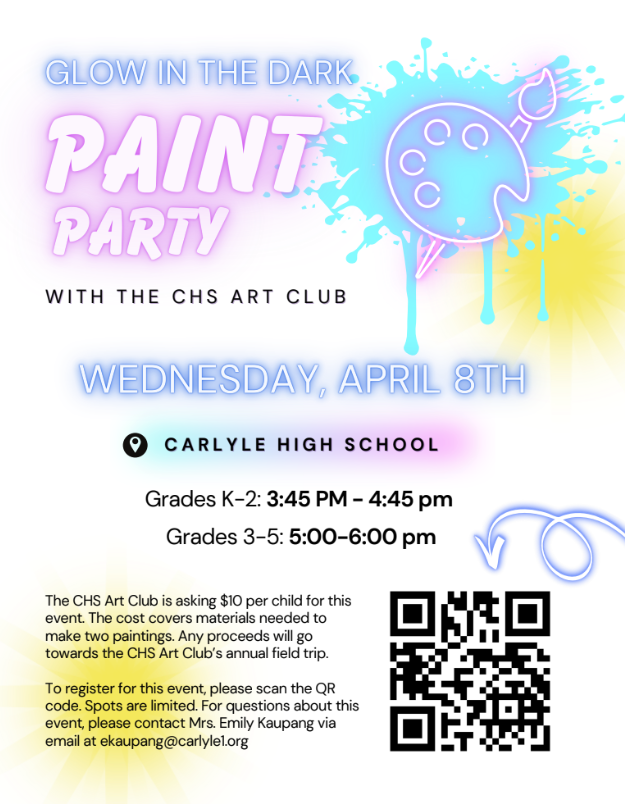 flyer for the paint party