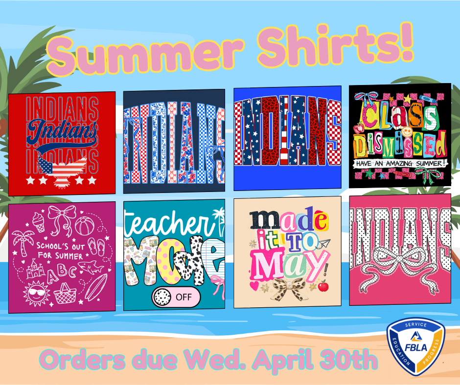 graphic featuring summer shirts