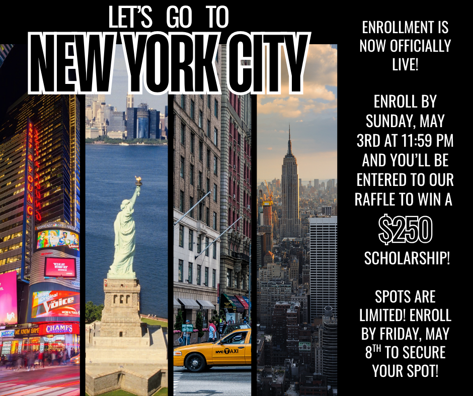 nyc trip enrollment flyer