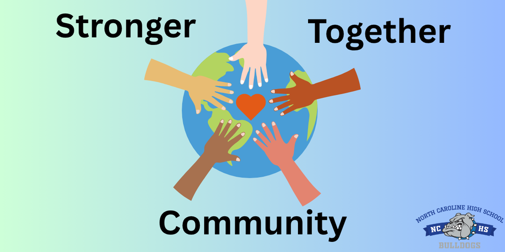 Stronger together community and graphic of globe