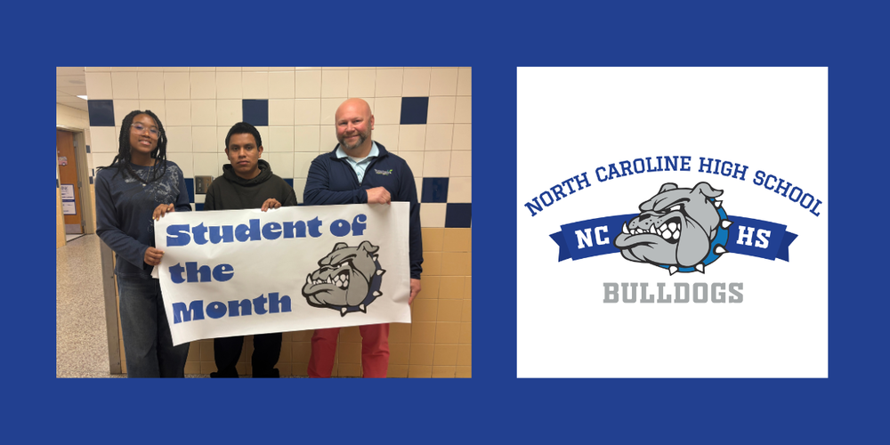 Students of the Month and Mr. Spiker