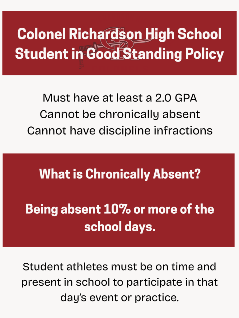 Student in Good Standing Policy