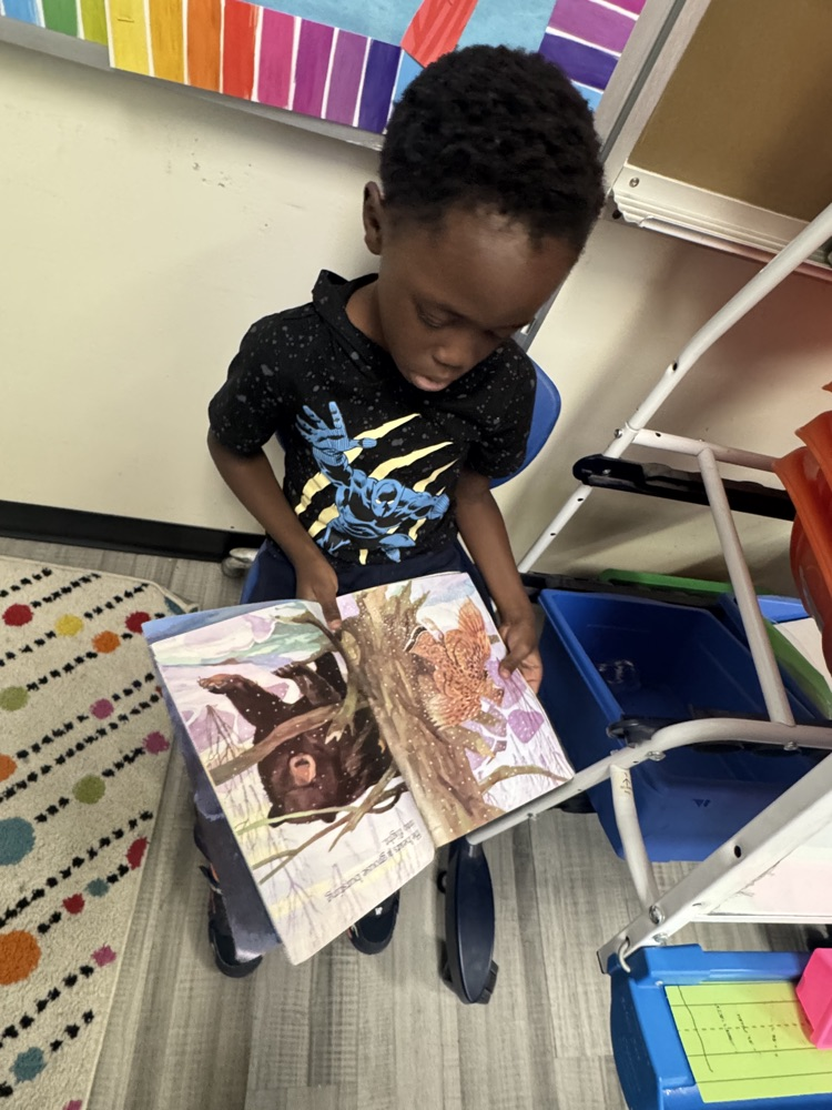 student reading